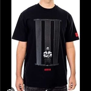 Creed Black Graphic Tee with Bold Design